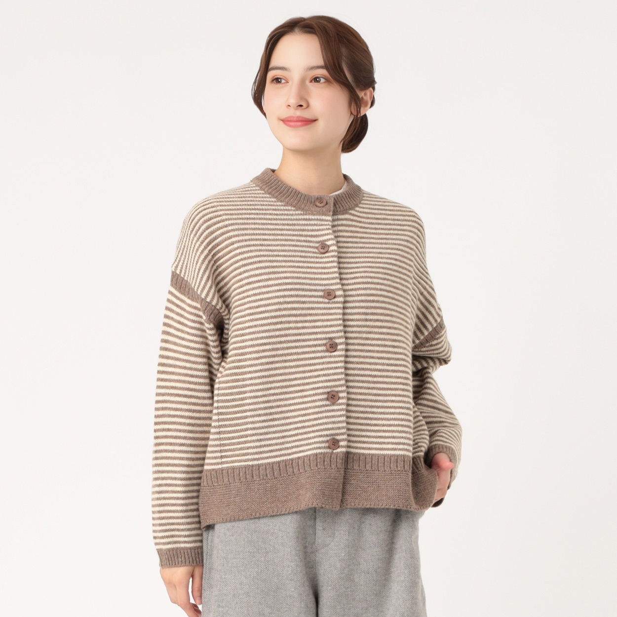 美品 SCENTOF セントフ ルーズカーディガン 透かしサマーニットカーディガンレディース[品番：AGCW0001457