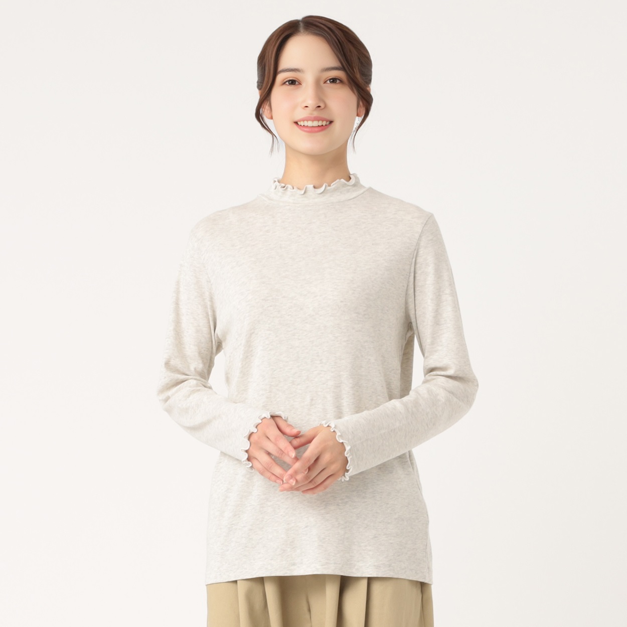 オーガニック綿糸 メローハイネックTシャツ レディス SELF+SERVICE