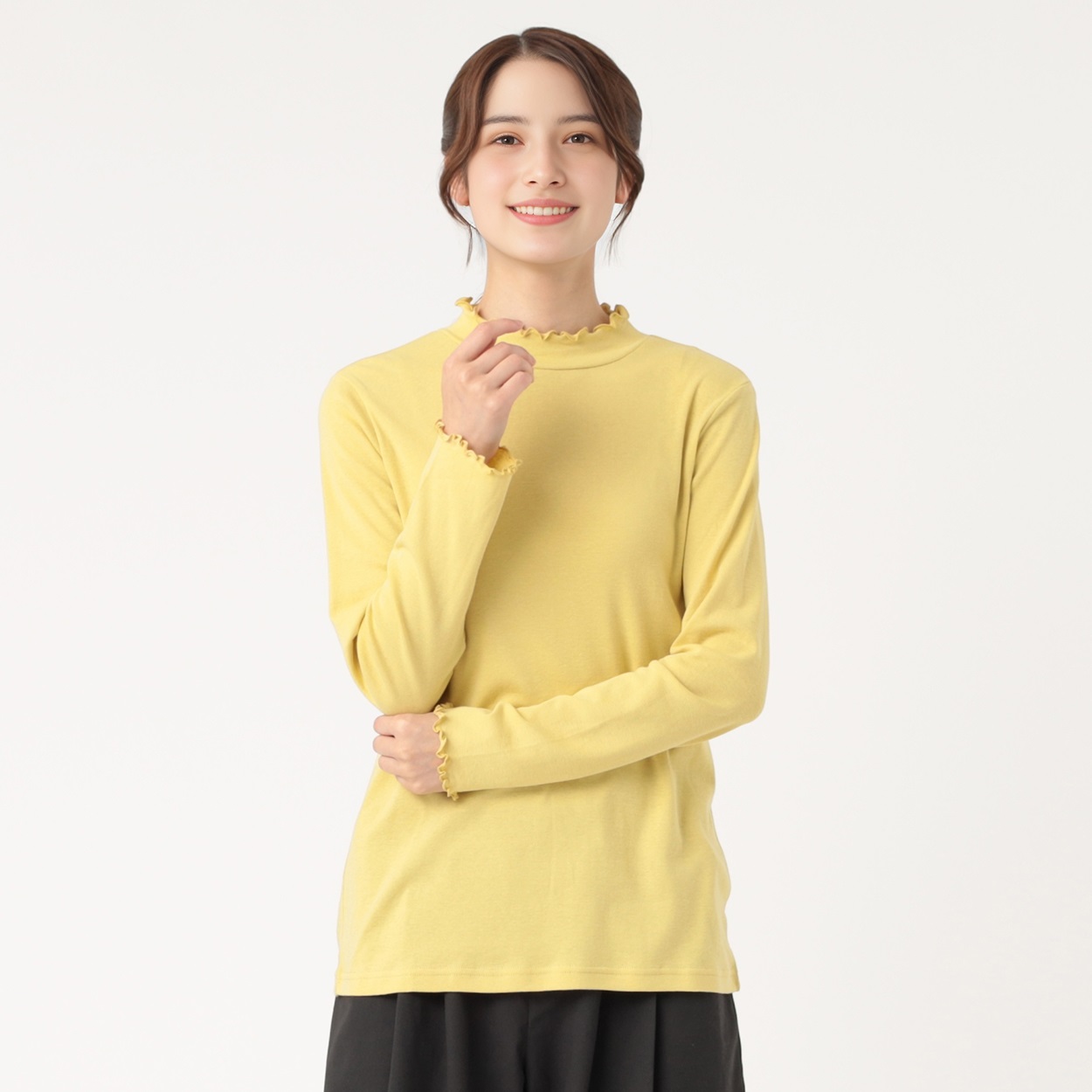 オーガニック綿糸 メローハイネックTシャツ レディス SELF+SERVICE 