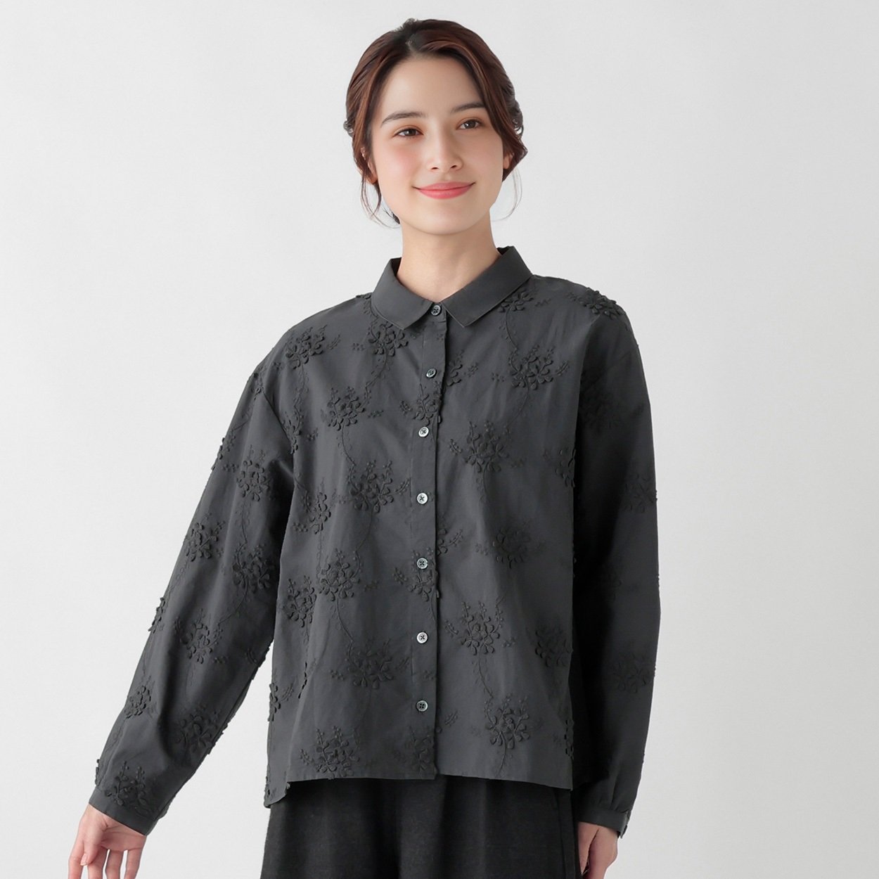 EXPAND オーガニック綿入 刺繍ブラウス レディス SELF+SERVICE(セルフ