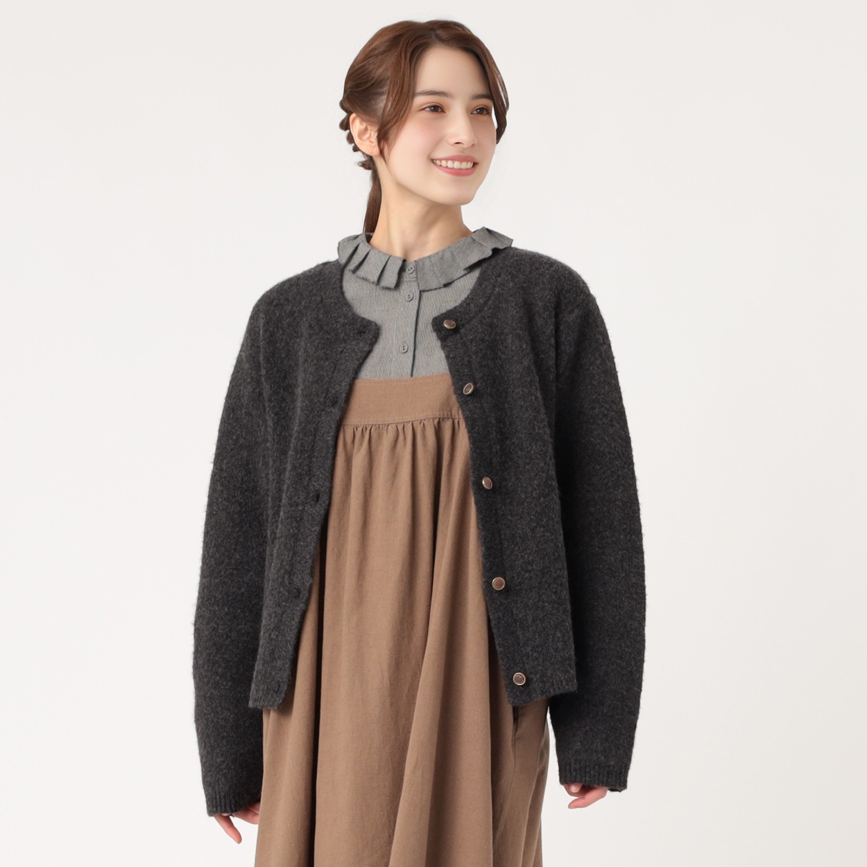 ゆべしさんコラボ ニットジャケット レディス SELF+SERVICE