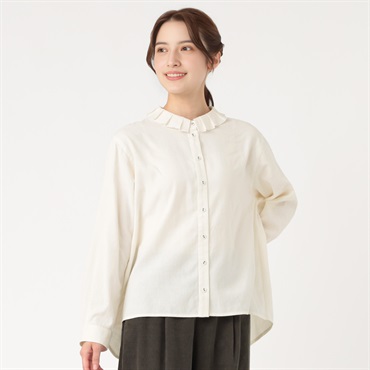 襟付きブラウス セルフオード シャツ・ブラウス トップス SELF+SERVICE（セルフ＋サービス