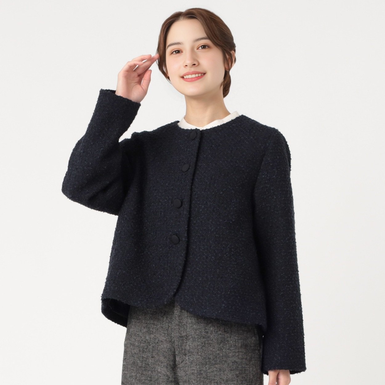 EXPAND ミックスツイードジャケット レディス SELF+SERVICE(セルフ＋