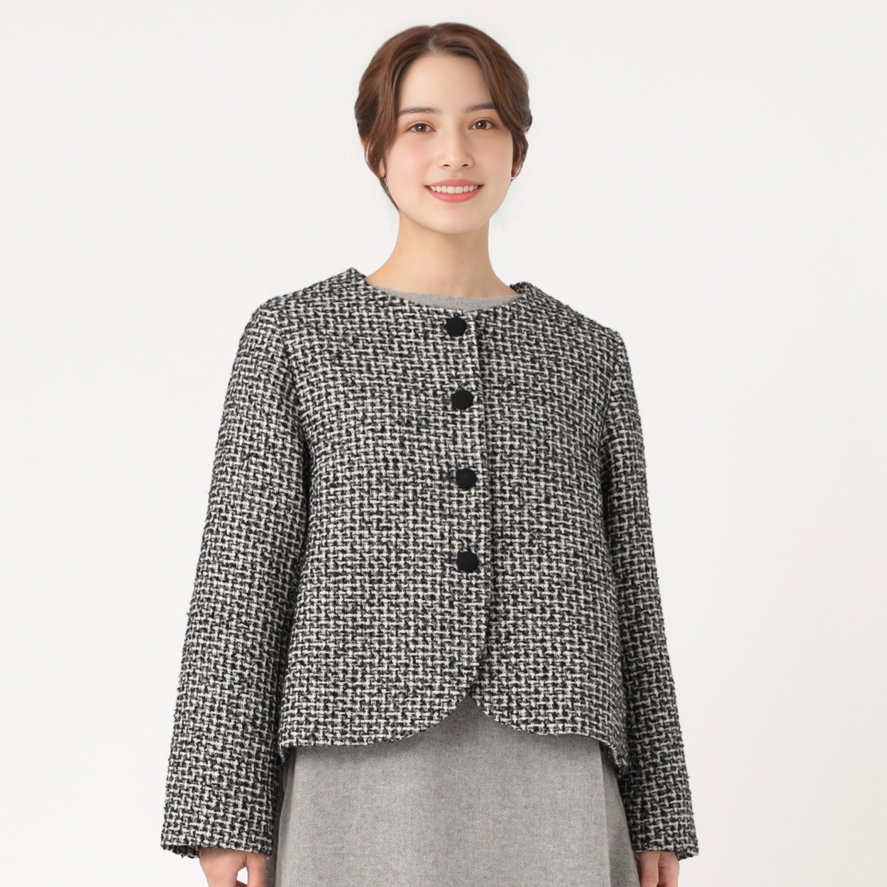 EXPAND ミックスツイードジャケット レディス SELF+SERVICE(セルフ＋