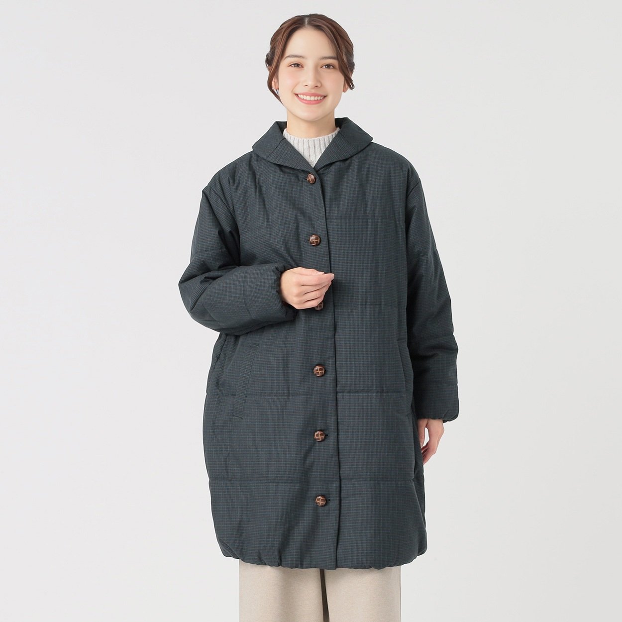 ミニショール中綿コート レディス SELF+SERVICE(セルフ＋サービス