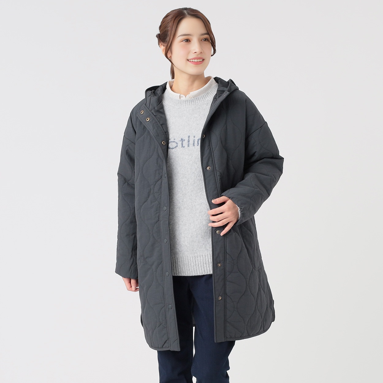 フード付き中綿キルトコート レディス SELF+SERVICE(セルフ＋サービス