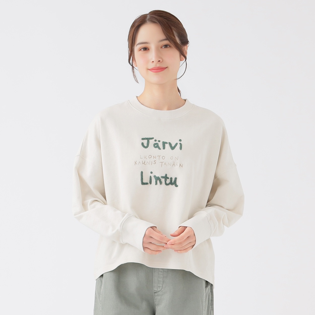 サガラ刺繍プルオーバー レディス SELF+SERVICE(セルフ＋サービス 