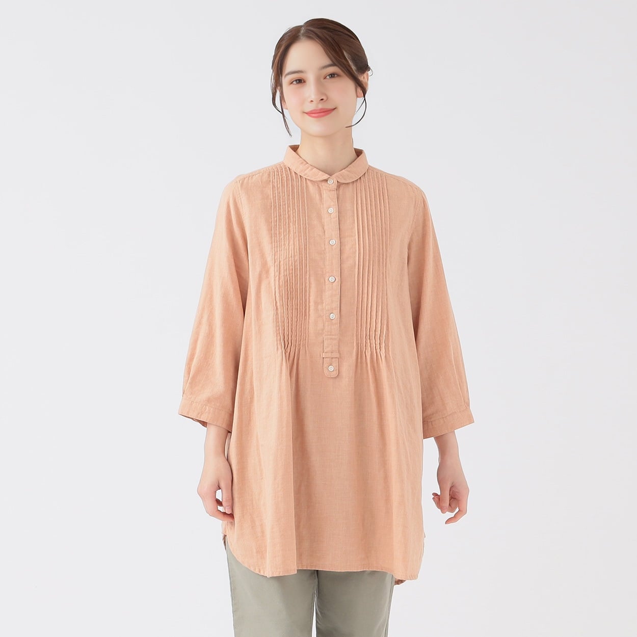 オーガニック綿糸 ダブルガーゼチビエリチュニック レディス SELF+