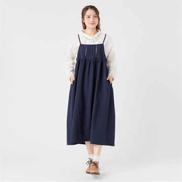 ワンピース☆グッズ☆美品揃い【日替わり上下変動価格品】コンプ・レア・レトロ品多数 ピンタックキャミワンピース レディス SELF+SERVICE(セルフ＋サービス