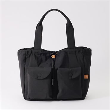 マットポリアウトポケットトートバック レディス SELF+SERVICE(セルフ＋サービス) RT330779S(クロ-ﾌﾘｰ)