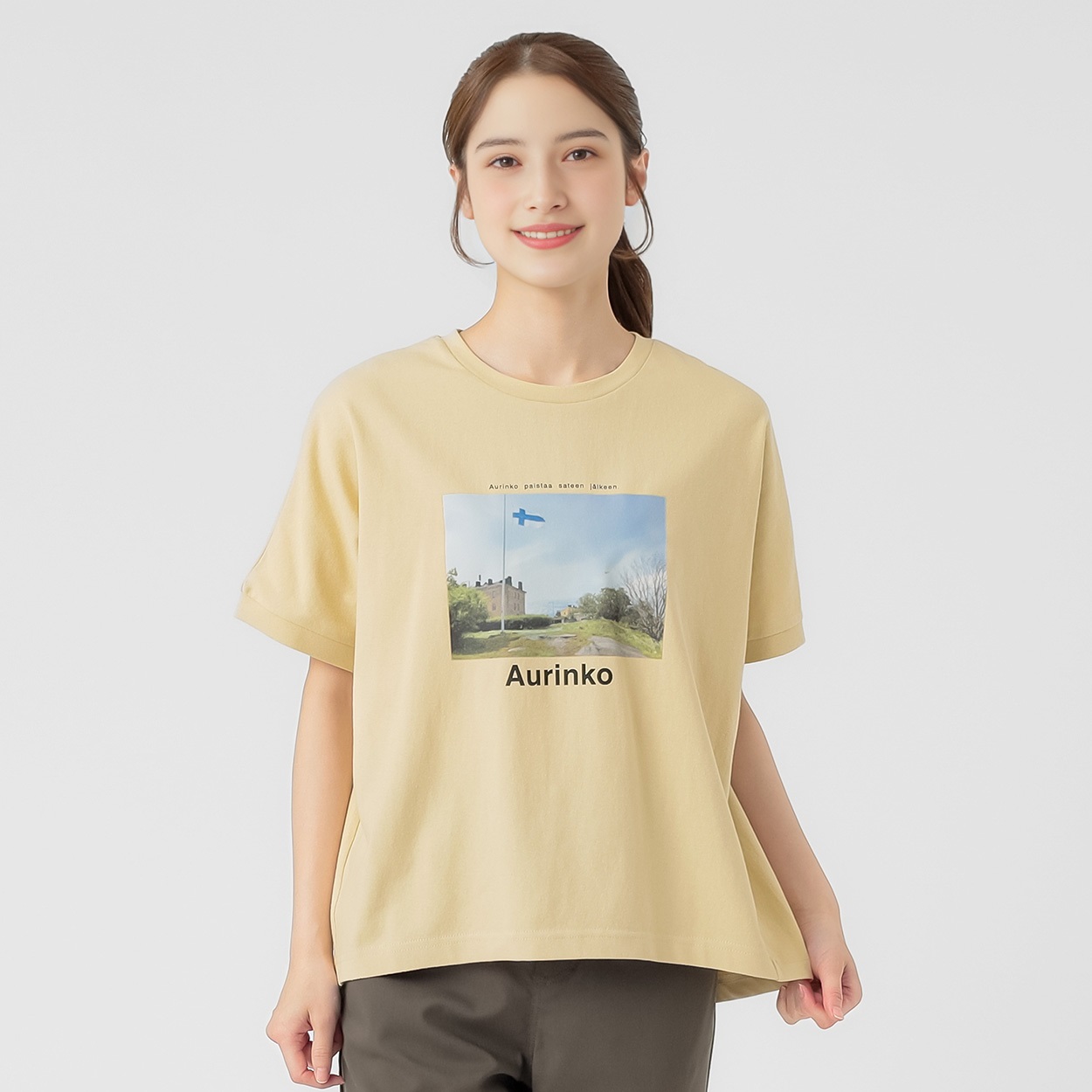 MUDAZERO フォトプリントTシャツ（ドルマンスリーブ） レディス SELF+
