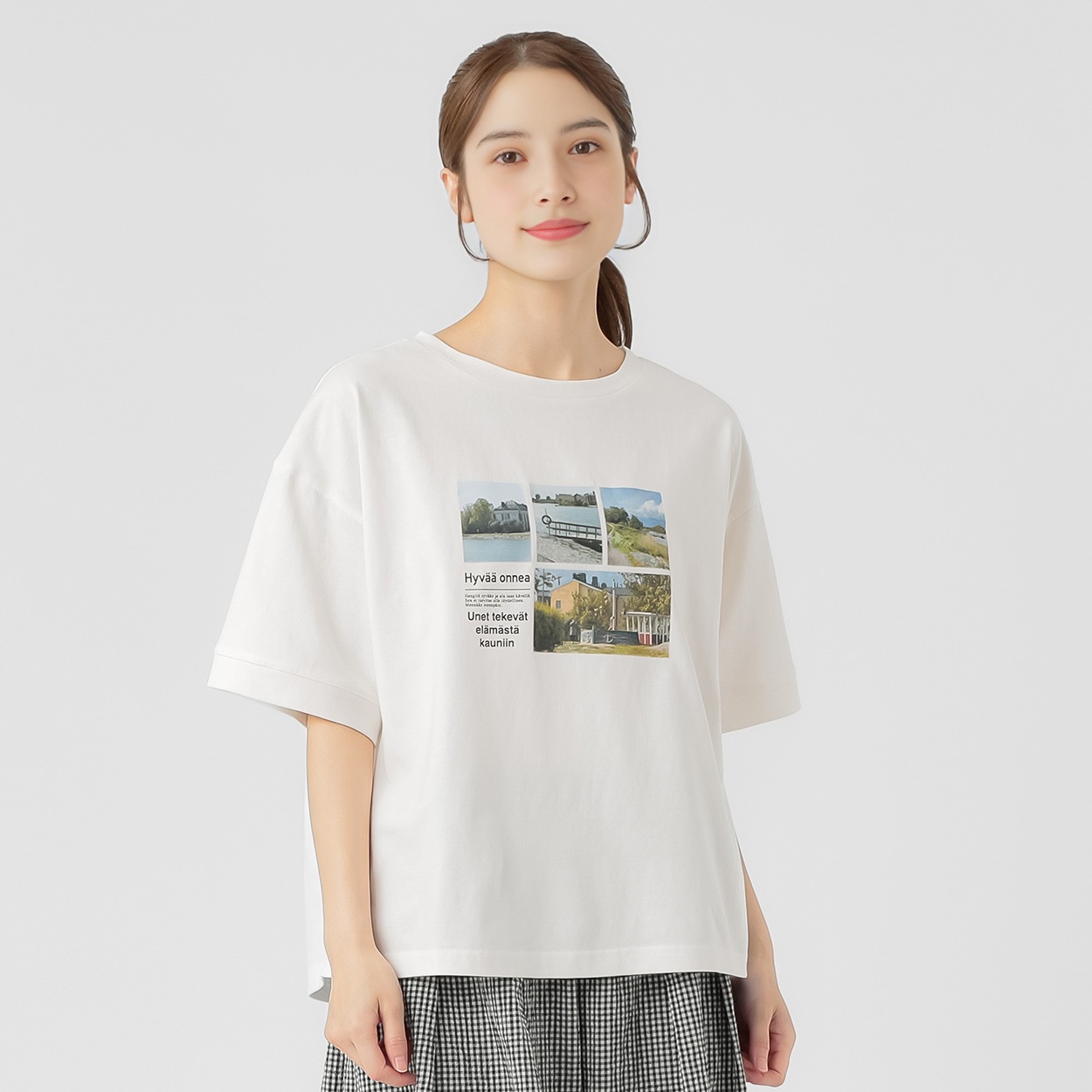 MUDAZERO フォトプリントTシャツ（タック入り） レディス SELF+SERVICE