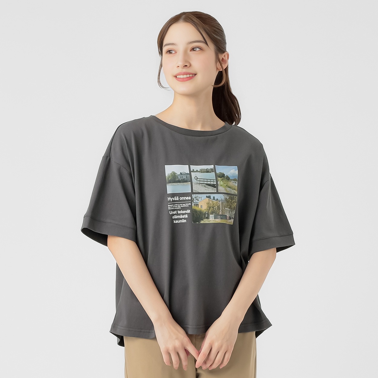 MUDAZERO フォトプリントTシャツ（タック入り） レディス SELF+SERVICE
