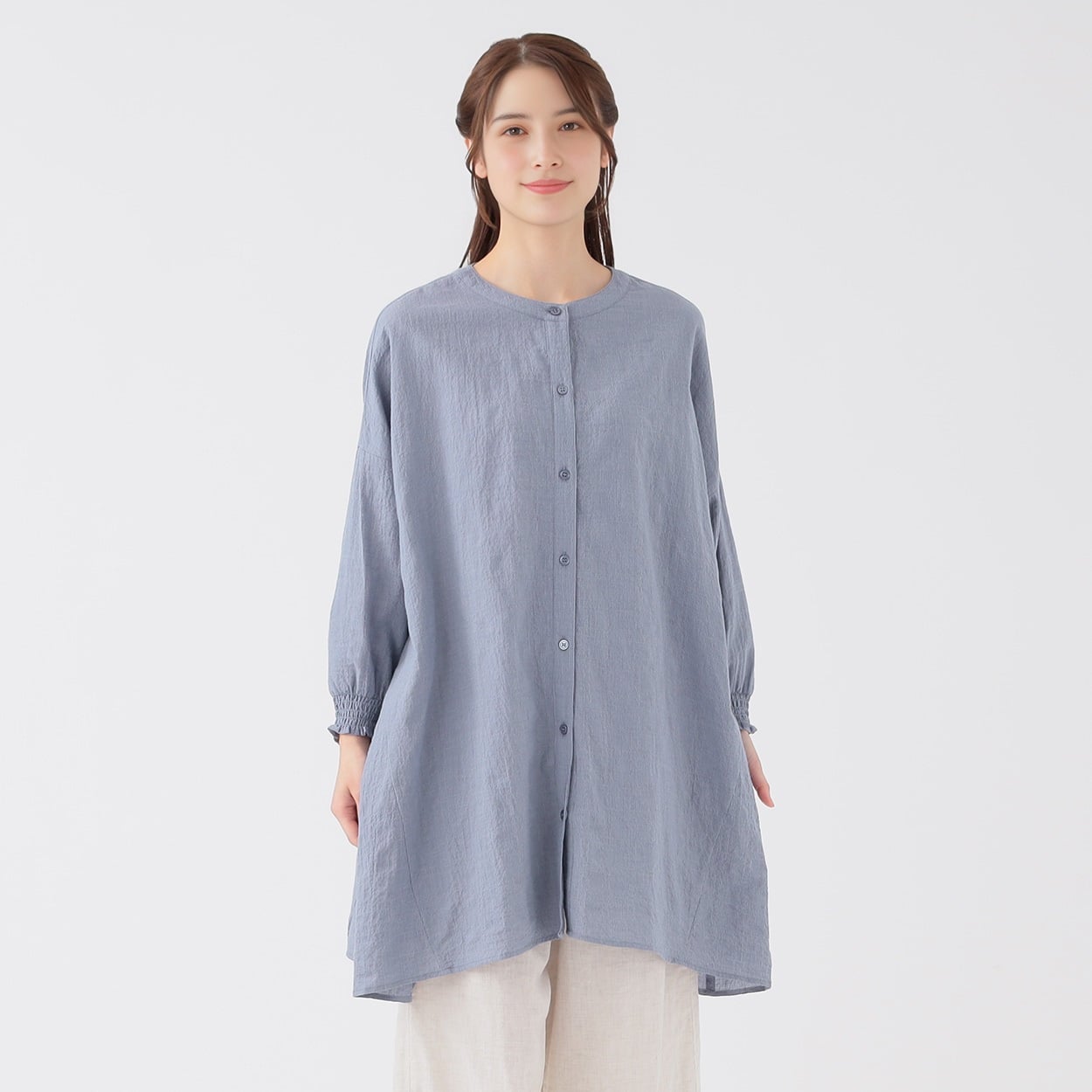 オーガニック綿入 切替チュニック レディス SELF+SERVICE(セルフ＋