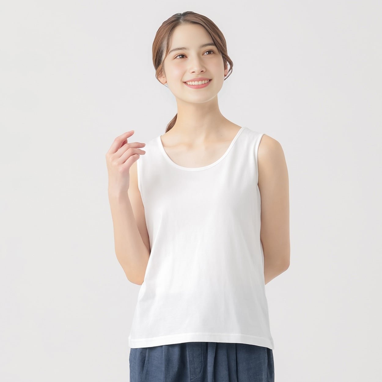 オーガニック綿糸タンクトップ レディス SELF+SERVICE(セルフ＋