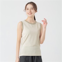 オーガニック綿混リップルリブタンクトップ レディス SELF+SERVICE(セルフ＋サービス) MRCT262241007(ウスミドリ-M)