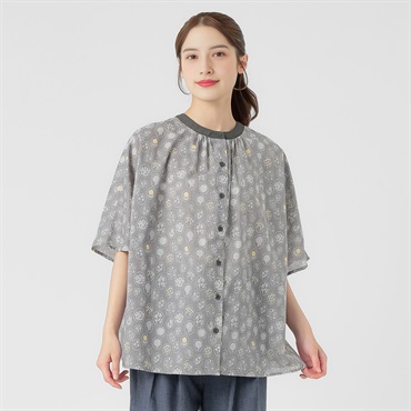 kippis2WAYブラウス オーガニック綿入 レディス SELF+SERVICE(セルフ＋サービス) YG2604YS01ｰSS(ウスグレー-M)