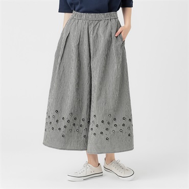 kippis裾プリントパンツ オーガニック綿入 レディス SELF+SERVICE(セルフ＋サービス) YG2604YS03ｰSS