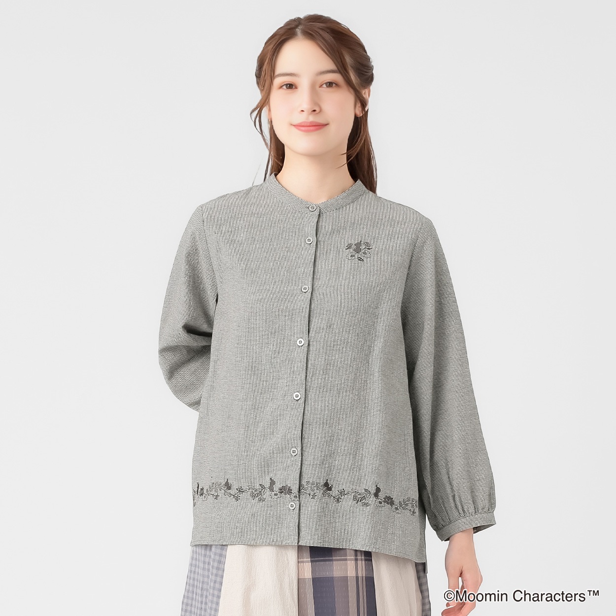 ムーミン刺繍入シャツ レディス SELF+SERVICE(セルフ＋サービス