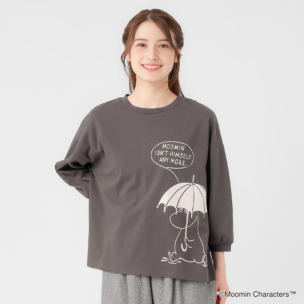 ムーミンプリントTシャツ レディス SELF+SERVICE(セルフ＋サービス) GL1266437-SS(チャコ－ルグレ－-L)