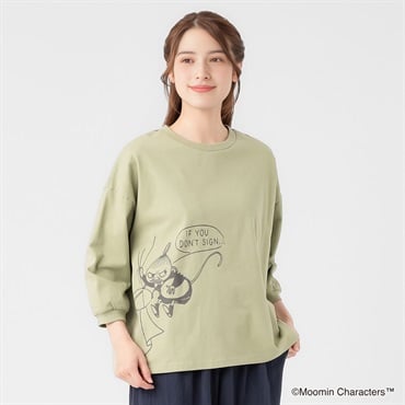 ムーミンプリントTシャツ レディス SELF+SERVICE(セルフ＋サービス) GL1266437-SS(ミドリ-M)