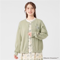 ムーミン刺繍カーディガン レディス SELF+SERVICE(セルフ＋サービス) GL1266438-SS(ウスミドリ-M)
