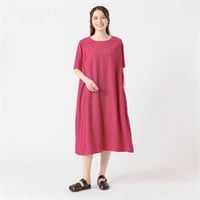 シャドウチェックサックワンピ  オーガニック綿入 レディス SELF+SERVICE(セルフ＋サービス) TK526400-SS(ウスアカ-M)