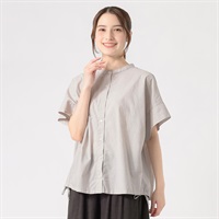 オーガニック綿糸 ウシロドロストブラウス レディス SELF+SERVICE(セルフ＋サービス) PLS-71193-SS(ウスチャ-M)