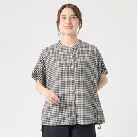 オーガニック綿糸 ウシロドロストブラウス レディス SELF+SERVICE(セルフ＋サービス) PLS-71193-SS(Ａアオ-M)