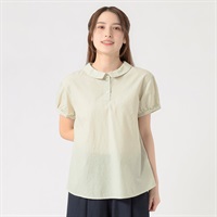 オーガニック綿糸 プルオーバーシャツ レディス SELF+SERVICE(セルフ＋サービス) PLS-71194-SS(ウスミドリ-M)