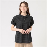 オーガニック綿糸 プルオーバーシャツ レディス SELF+SERVICE(セルフ＋サービス) PLS-71194-SS(コイミドリ-M)