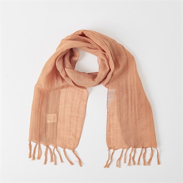 綿麻無地ストール レディス SELF+SERVICE(セルフ＋サービス) 511-3310-SS(ダイダイ-ﾌﾘｰ)