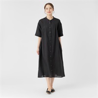 『リンネル６月号 掲載 ゆべしさん着用商品』EXPAND ラミーリネンタックワンピース レディス SELF+SERVICE(セルフ＋サービス) SP26SS-SEL-14(クロ-M)