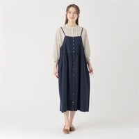 『リンネル６月号 掲載 ゆべしさん着用商品』綿カポック 前後着キャミワンピース レディス SELF+SERVICE(セルフ＋サービス) SP26SS-SEL-04(コイアオ-M)