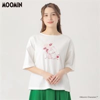 ムーミンプリントＴシャツ オーガニック綿入 レディス SELF+SERVICE(セルフ＋サービス) GL1266344-SS(ウスアカ-M)