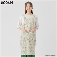 quilao キラォン オリジナル エプロン コットン 刺繍 バッククロス 新品 ムーミンバッククロスエプロン オーガニック綿入 レディス SELF+