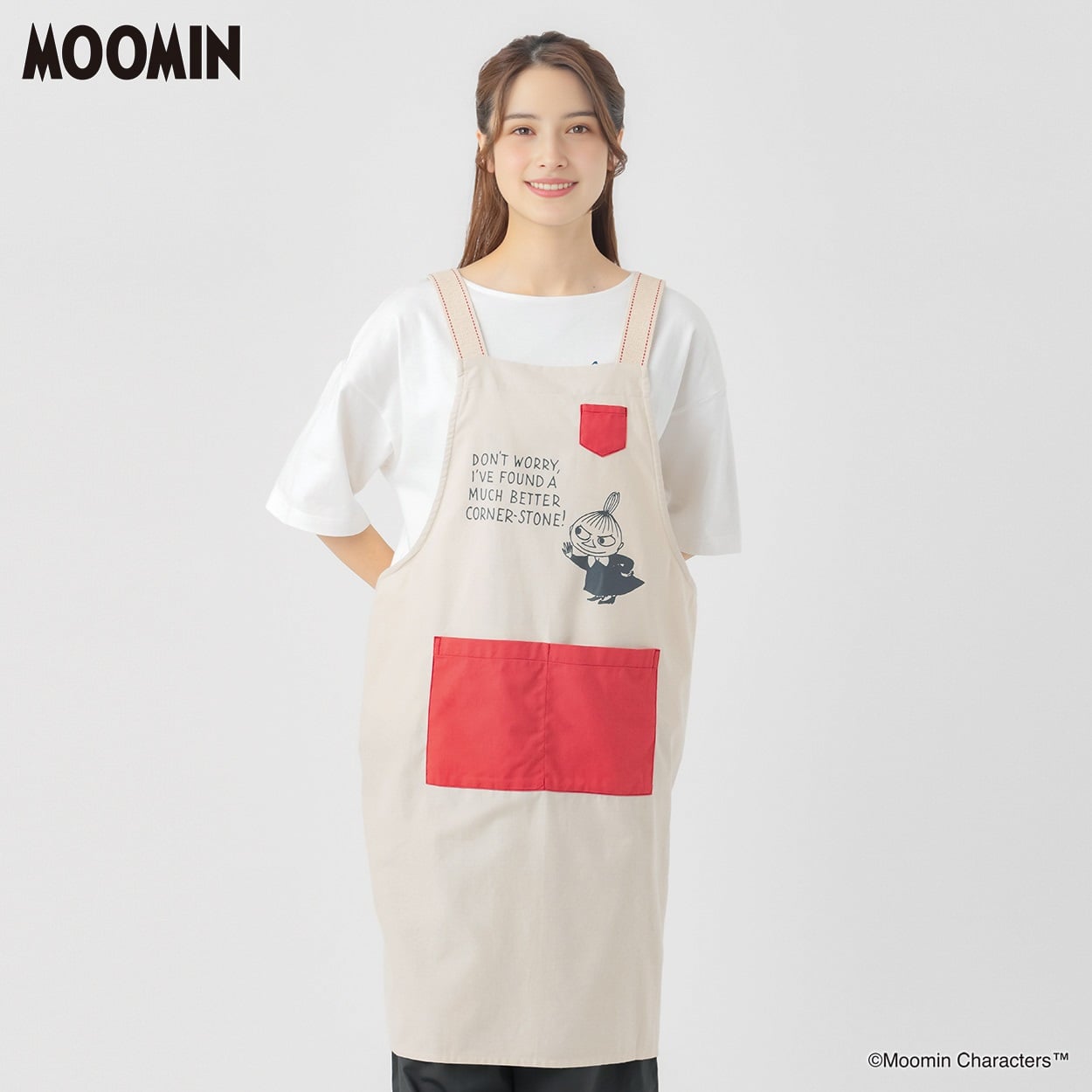 ムーミンバッククロスエプロン オーガニック綿入 レディス SELF+