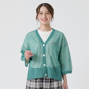 リネン入 Vネックカーデ レディス SELF+SERVICE(セルフ＋サービス) SP-K19327-SS