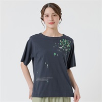 オーガニック綿糸フォレストプリントTシャツ レディス SELF+SERVICE(セルフ＋サービス) MRCT262340010(コイアオ-M)