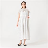 EXPAND オーガニック綿入3D刺繍キャミワンピース レディス SELF+SERVICE(セルフ＋サービス) CL0130-SS(シロ-M)
