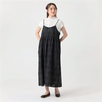EXPAND オーガニック綿入3D刺繍キャミワンピース レディス SELF+SERVICE(セルフ＋サービス) CL0130-SS(クロ-M)