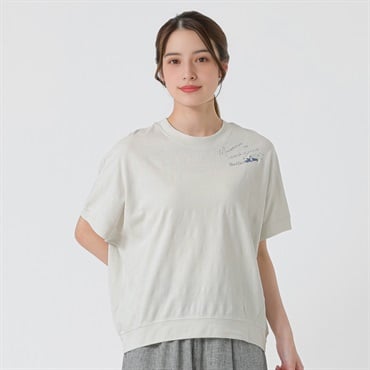 オーガニック綿糸裾切替刺繍プルオーバー レディス SELF+SERVICE(セルフ＋サービス) MRCT262345001
