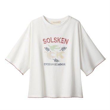 リサイクル綿入 スラブ刺繍Tee レディス SELF+SERVICE(セルフ＋サービス) SP-K19330-SS(シロ-M)