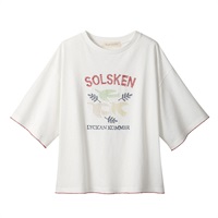 リサイクル綿入 スラブ刺繍Tee レディス SELF+SERVICE(セルフ＋サービス) SP-K19330-SS(シロ-M)