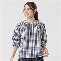 涼やか綿袖タック羽織ブラウス レディス SELF+SERVICE(セルフ＋サービス) SP26SS-TA26(コイアオ-M)