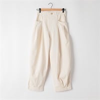 ポケットタックコクーンパンツ オーガニック綿入 レディス SELF+SERVICE(セルフ＋サービス)(アイボリー-S)