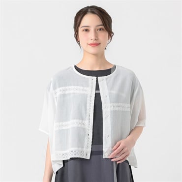 EXPAND レース羽織 レディス SELF+SERVICE(セルフ＋サービス) EQP-L26269-SS