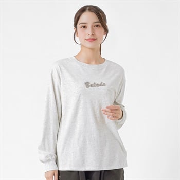 オーガニック綿入サガラ刺繍Tシャツ レディス SELF+SERVICE(セルフ＋サービス) CP-424774-SS(アイボリー-M)