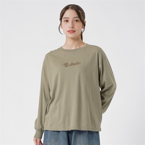 オーガニック綿入サガラ刺繍Tシャツ レディス SELF+SERVICE(セルフ＋サービス) CP-424774-SS(コイミドリ-M)