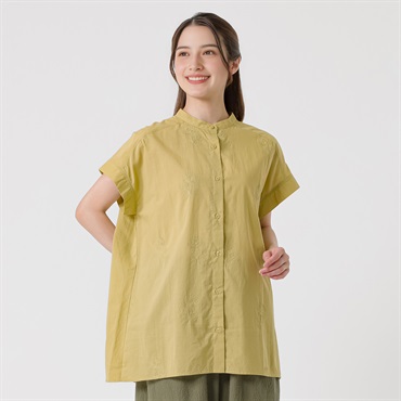 綿花柄刺繍使いチュニック オーガニック綿入 レディス SELF+SERVICE(セルフ＋サービス) GL1266389-SS